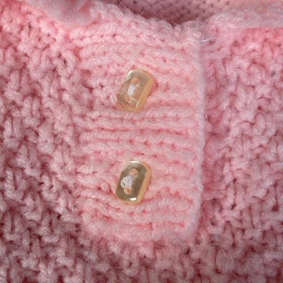 Vintage 60’s Pink Handmade Baby Sweater - Picture 7 of 8